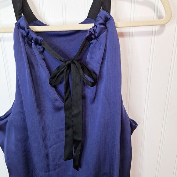 Maurices Womens Size 2 US 24/26W Tie Neck Pleated‎ Front Sleeveless Blouson Top - Picture 7 of 10